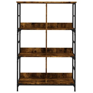 vidaXL Βιβλιοθήκη Καπνιστή Δρυς 78,5x33x117,5cm Επεξεργασμένο Ξύλο 1 τεμ.