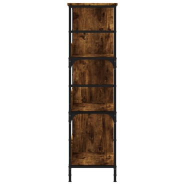 vidaXL Βιβλιοθήκη Καπνιστή Δρυς 78,5x33x117,5cm Επεξεργασμένο Ξύλο 1 τεμ.
