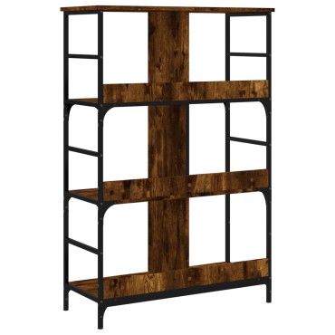 vidaXL Βιβλιοθήκη Καπνιστή Δρυς 78,5x33x117,5cm Επεξεργασμένο Ξύλο 1 τεμ.