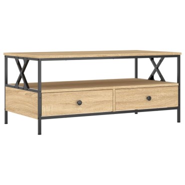 vidaXL Τραπεζάκι Σαλονιού Sonoma Δρυς 100x51x45cm Επεξεργ. Ξύλο 1 τεμ.