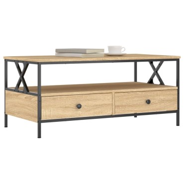 vidaXL Τραπεζάκι Σαλονιού Sonoma Δρυς 100x51x45cm Επεξεργ. Ξύλο 1 τεμ.
