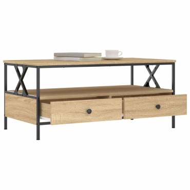 vidaXL Τραπεζάκι Σαλονιού Sonoma Δρυς 100x51x45cm Επεξεργ. Ξύλο 1 τεμ.