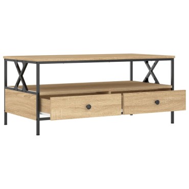 vidaXL Τραπεζάκι Σαλονιού Sonoma Δρυς 100x51x45cm Επεξεργ. Ξύλο 1 τεμ.