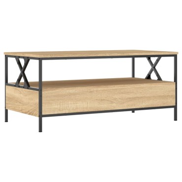 vidaXL Τραπεζάκι Σαλονιού Sonoma Δρυς 100x51x45cm Επεξεργ. Ξύλο 1 τεμ.