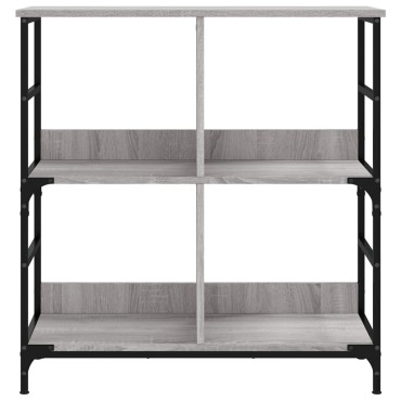 vidaXL Βιβλιοθήκη Γκρι Sonoma 78,5x33x82cm Επεξεργασμένο Ξύλο 1 τεμ.
