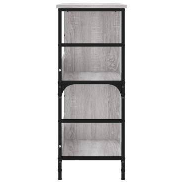 vidaXL Βιβλιοθήκη Γκρι Sonoma 78,5x33x82cm Επεξεργασμένο Ξύλο 1 τεμ.