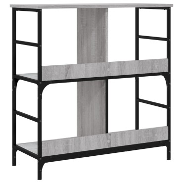 vidaXL Βιβλιοθήκη Γκρι Sonoma 78,5x33x82cm Επεξεργασμένο Ξύλο 1 τεμ.
