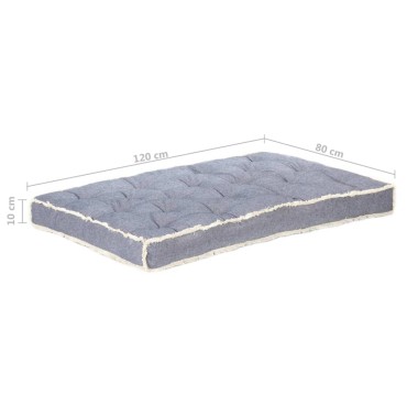vidaXL Μαξιλάρι Καναπέ Παλέτας Μπλε 120x80x10cm