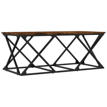 vidaXL Τραπεζάκι Σαλονιού Καπνιστή Δρυς 100x49x40cm Επεξεργ. Ξύλο 1 τεμ.