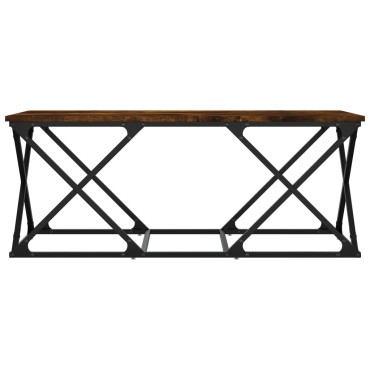 vidaXL Τραπεζάκι Σαλονιού Καπνιστή Δρυς 100x49x40cm Επεξεργ. Ξύλο 1 τεμ.