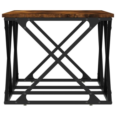 vidaXL Τραπεζάκι Σαλονιού Καπνιστή Δρυς 100x49x40cm Επεξεργ. Ξύλο 1 τεμ.