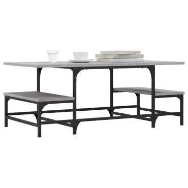 vidaXL Τραπεζάκι Σαλονιού Γκρι Sonoma 100x50,5x40cm Επεξεργ. Ξύλο 1 τεμ.