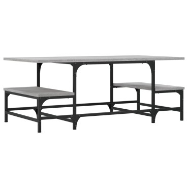 vidaXL Τραπεζάκι Σαλονιού Γκρι Sonoma 100x50,5x40cm Επεξεργ. Ξύλο 1 τεμ.