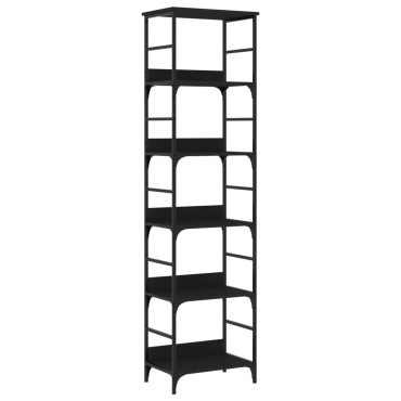 vidaXL Βιβλιοθήκη Μαύρη 50x33x188,5cm από Επεξεργασμένο Ξύλο 1 τεμ.