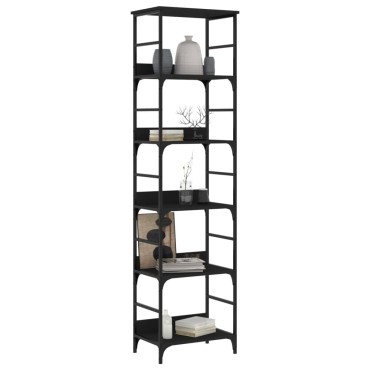vidaXL Βιβλιοθήκη Μαύρη 50x33x188,5cm από Επεξεργασμένο Ξύλο 1 τεμ.