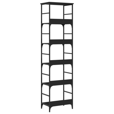 vidaXL Βιβλιοθήκη Μαύρη 50x33x188,5cm από Επεξεργασμένο Ξύλο 1 τεμ.