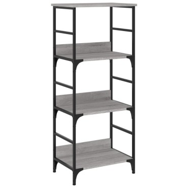 vidaXL Βιβλιοθήκη Γκρι Sonoma 50x33x117,5cm Επεξεργασμένο Ξύλο 1 τεμ.