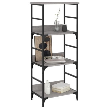 vidaXL Βιβλιοθήκη Γκρι Sonoma 50x33x117,5cm Επεξεργασμένο Ξύλο 1 τεμ.