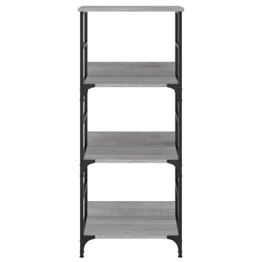vidaXL Βιβλιοθήκη Γκρι Sonoma 50x33x117,5cm Επεξεργασμένο Ξύλο 1 τεμ.