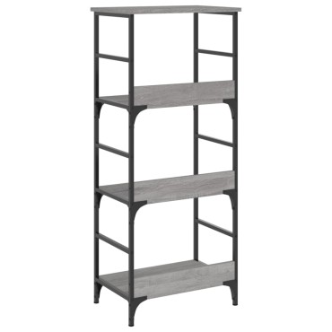 vidaXL Βιβλιοθήκη Γκρι Sonoma 50x33x117,5cm Επεξεργασμένο Ξύλο 1 τεμ.