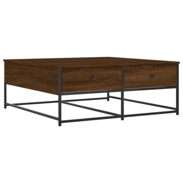 vidaXL Τραπεζάκι Σαλονιού Καφέ Δρυς 100x99x40cm Επεξεργ. Ξύλο 1 τεμ.