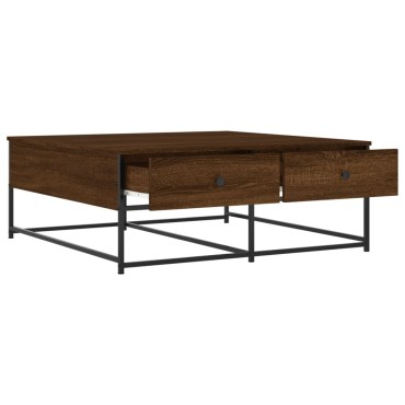 vidaXL Τραπεζάκι Σαλονιού Καφέ Δρυς 100x99x40cm Επεξεργ. Ξύλο 1 τεμ.