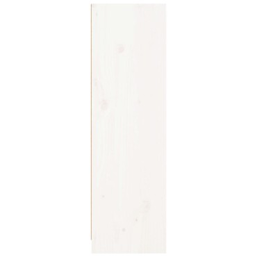 vidaXL Βιβλιοθήκη Λευκή 70x33x110cm από Μασίφ Ξύλο Πεύκου 1 τεμ.