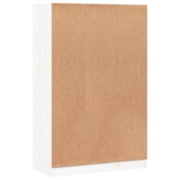 vidaXL Βιβλιοθήκη Λευκή 70x33x110cm από Μασίφ Ξύλο Πεύκου 1 τεμ.