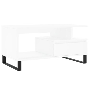 vidaXL Τραπεζάκι Σαλονιού Λευκό 90x49 x45cm από Επεξεργασμένο Ξύλο 1 τεμ.