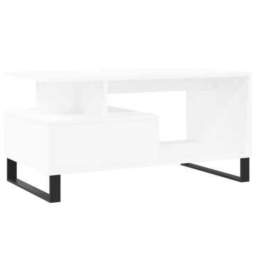 vidaXL Τραπεζάκι Σαλονιού Λευκό 90x49 x45cm από Επεξεργασμένο Ξύλο 1 τεμ.