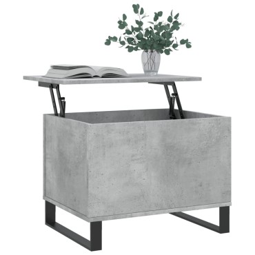 vidaXL Τραπεζάκι Σαλονιού Γκρι Σκυρ. 60x44,5x45cm Επεξεργ. Ξύλο 1 τεμ.