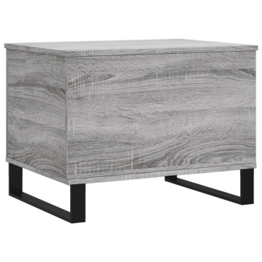 vidaXL Τραπεζάκι Σαλονιού Γκρι Sonoma 60x44,5x45cm Επεξεργασμένο Ξύλο 1 τεμ.