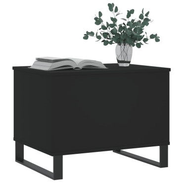 vidaXL Τραπεζάκι Σαλονιού Μαύρο 60x44,5x45cm Επεξεργασμένο Ξύλο 1 τεμ.