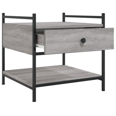 vidaXL Τραπεζάκι Σαλονιού Γκρι Sonoma 50x50x50cm Επεξεργασμένο Ξύλο 1 τεμ.