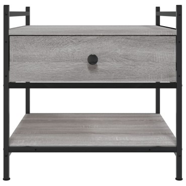 vidaXL Τραπεζάκι Σαλονιού Γκρι Sonoma 50x50x50cm Επεξεργασμένο Ξύλο 1 τεμ.