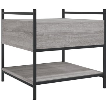 vidaXL Τραπεζάκι Σαλονιού Γκρι Sonoma 50x50x50cm Επεξεργασμένο Ξύλο 1 τεμ.