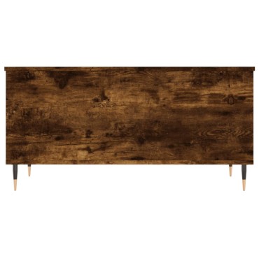 vidaXL Τραπεζάκι Σαλονιού Καπνιστή Δρυς 90x44,5x45cm Επεξ. Ξύλο 1 τεμ.
