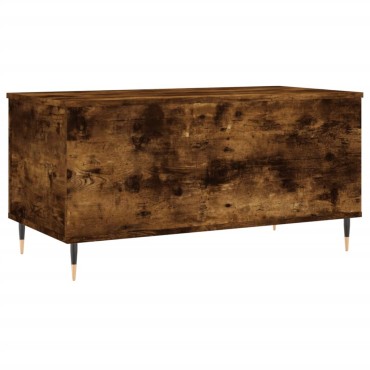 vidaXL Τραπεζάκι Σαλονιού Καπνιστή Δρυς 90x44,5x45cm Επεξ. Ξύλο 1 τεμ.