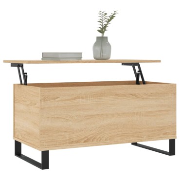 vidaXL Τραπεζάκι Σαλονιού Sonoma Δρυς 90x44,5x45cm Επεξεργασμένο Ξύλο 1 τεμ.
