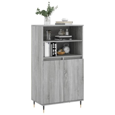 vidaXL Ντουλάπι Γκρι Sonoma 60x36x110cm από Επεξεργασμένο Ξύλο 1 τεμ.