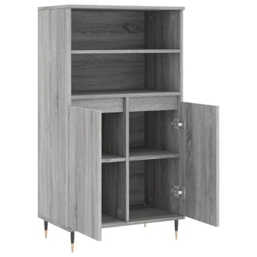 vidaXL Ντουλάπι Γκρι Sonoma 60x36x110cm από Επεξεργασμένο Ξύλο 1 τεμ.