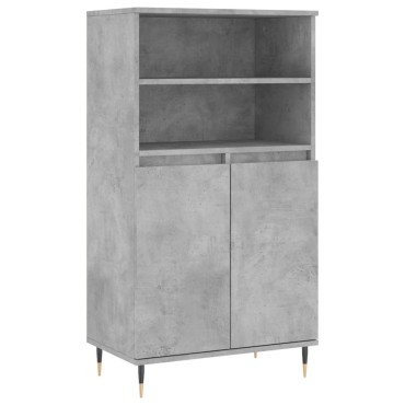 vidaXL Ντουλάπι Γκρι σκυροδέματος 60x36x110cm από Επεξεργασμένο Ξύλο 1 τεμ.