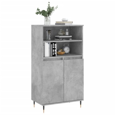 vidaXL Ντουλάπι Γκρι σκυροδέματος 60x36x110cm από Επεξεργασμένο Ξύλο 1 τεμ.