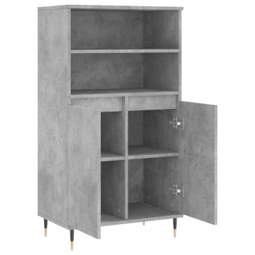 vidaXL Ντουλάπι Γκρι σκυροδέματος 60x36x110cm από Επεξεργασμένο Ξύλο 1 τεμ.