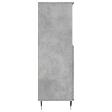 vidaXL Ντουλάπι Γκρι σκυροδέματος 60x36x110cm από Επεξεργασμένο Ξύλο 1 τεμ.