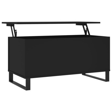 vidaXL Τραπεζάκι Σαλονιού Μαύρο 90x44,5x45cm Επεξεργασμένο Ξύλο 1 τεμ.