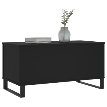 vidaXL Τραπεζάκι Σαλονιού Μαύρο 90x44,5x45cm Επεξεργασμένο Ξύλο 1 τεμ.