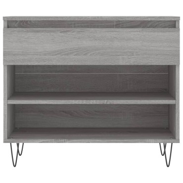vidaXL Παπουτσοθήκη Γκρι Sonoma 70x36x60cm από Επεξεργασμένο Ξύλο