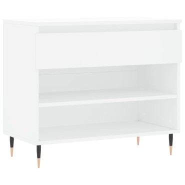 vidaXL Παπουτσοθήκη Λευκή 70x36x60cm από Επεξεργασμένο Ξύλο