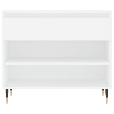 vidaXL Παπουτσοθήκη Λευκή 70x36x60cm από Επεξεργασμένο Ξύλο